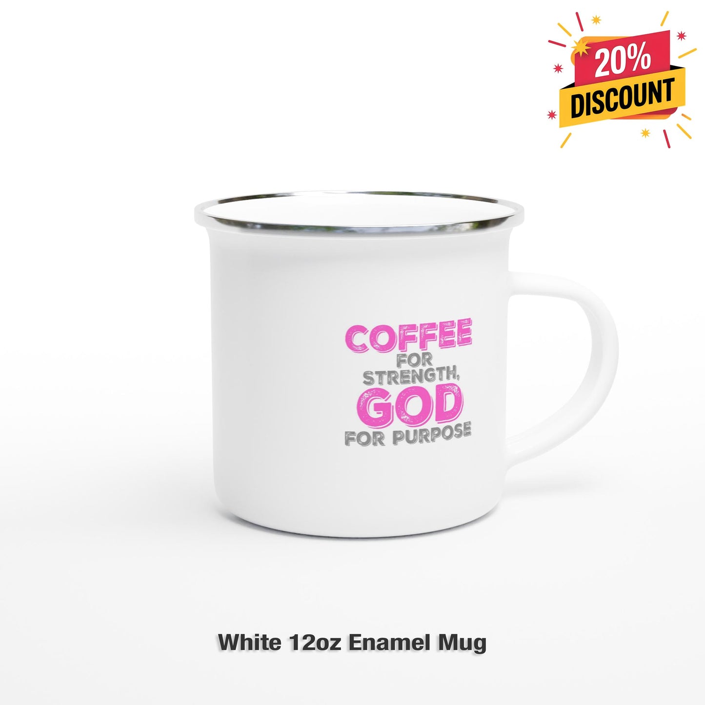 Coffee for Strength God for Purpose Mug | Christian Coffee Cup | Faith and Coffee Quote Gift